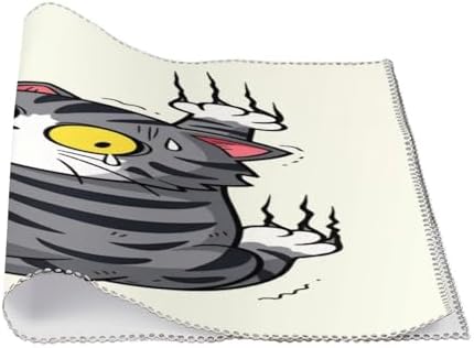 Cute Cat Stretching with Claws Out Washable Placemats Set of 4, Durable Heat Resistant Table Mats 17.7 X 11.8 Inch for Dining Table Kitchen Decor Indoor Use