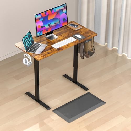 Anti Fatigue Cushioned Mat & Standing Desk, Standing Work for Home Office