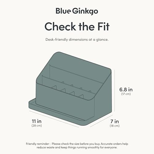 BLUE GINKGO Desk Organizer, Office Supplies, Green, Made in Korea