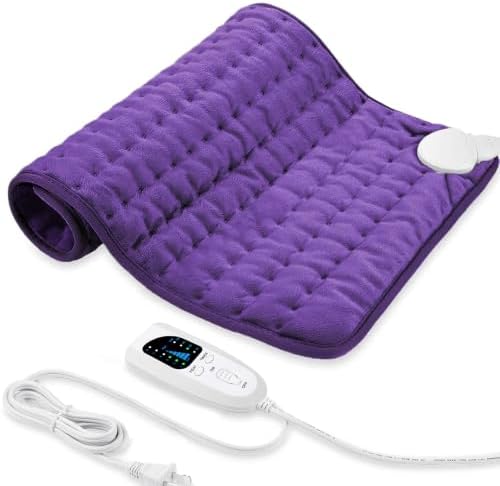 Electric Heating pad for Back Neck Shoulder Knee Arms Legs- Electric Heat Pads with 6 Heat Settings & Auto Shut Off &Dry/Moist Heat Heating Pad for Birthday Mother Father Girl Men Women