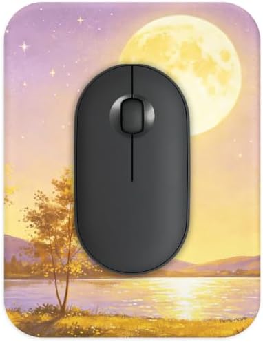 Small Mouse pad, with Edge-Sewn Design, extends Service Life by Twice, occupying the Optimal Size for the Mouse and Wrist Position. (Moon)