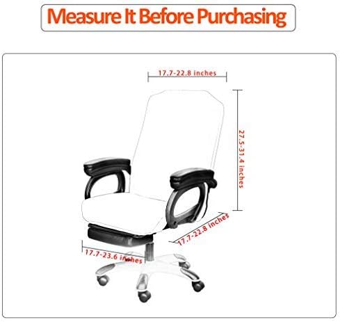 SARAFLORA Office Chair Cover- Large, Silver Grey- Removable Computer Chair Cover for Office Chair with Zipper for Universal Rotating Chair Desk Chair Cover Chair Seat Washable Protector for Pet