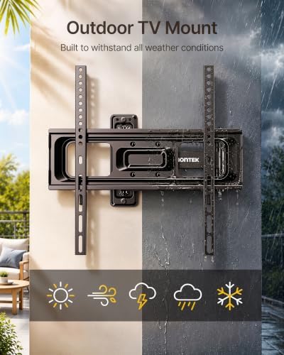 monTEK Outdoor Full Motion TV Wall Mount for 32-65 Inch TVs