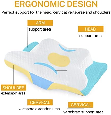 Cervical Neck Pillow for Pain Relief, Butterfly Shape, 24x15 Inch