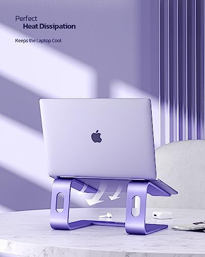 Nulaxy Full Aluminum Laptop Stand, Stable Support to 22 lbs, Purple