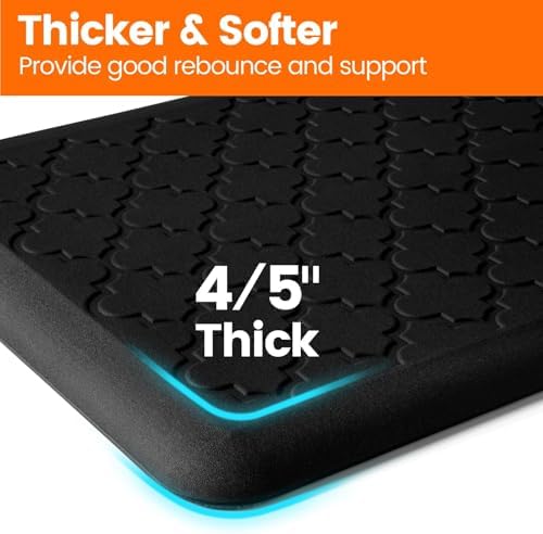 4/5 Inch Thick Anti-Fatigue Kitchen Mat Comfort Standing Floor Mat for Home