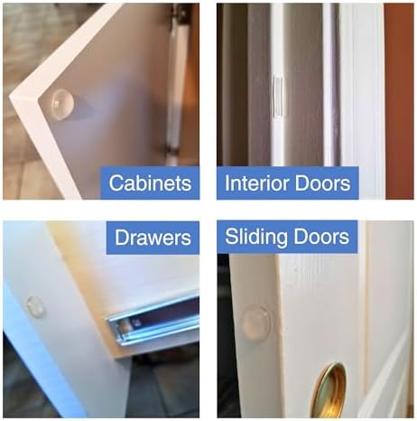 HushBumps Gel Bumpers for Cabinets, Doors & Drawers, 104 Pc Variety Pack