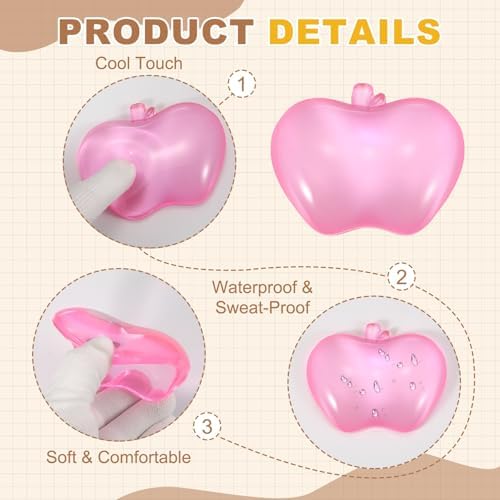 PATIKIL Gel Wrist Rest, Wrist Support for Mouse Apple Shape Ergonomic Mouse Pad Soft Silicone Support Comfortable Cushion for Computer Gaming Office Home, Pink