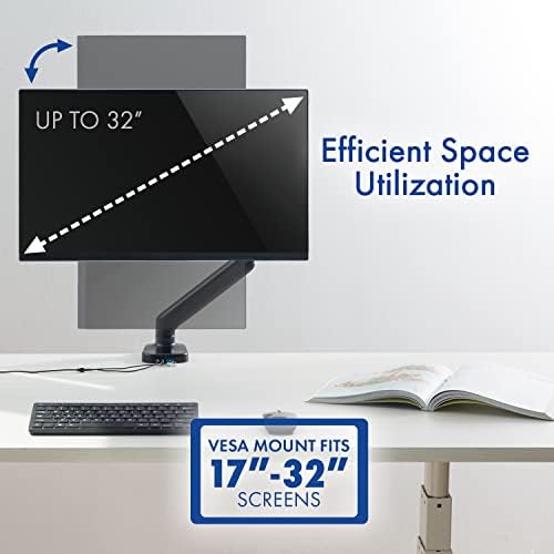 Spring LCD Monitor Arm with USB and Multimedia Ports for: AOC G2490VX 24" Class Frameless Gaming Monitor, FHD 1920x1080, 1ms 144Hz