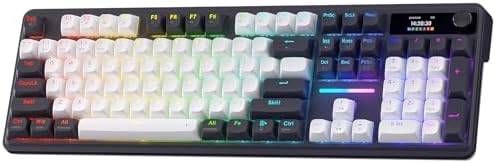 Redragon K762 PRO Wireless 104-Key Gasket Gaming Keyboard, Screen & Knob