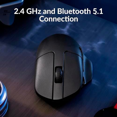 Keychron M7 Wireless Mouse, 26K DPI, 2.4 GHz/Bluetooth/Wired, 63g, Black