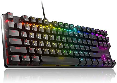 Pulsar Gaming Gears - PK003 Lunar Alloy TKL Mechanical Gaming Keyboard RGB LED Rainbow Backlit USB Wired Game Keyboards for Windows PC PS5 PS4 Xbox 87 Keys Outemu Switches FPS (Renewed)