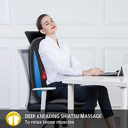 COMFIER Shiatsu Back Massager with Heat, Massage Seat Cushion for Home or Office Chair Use