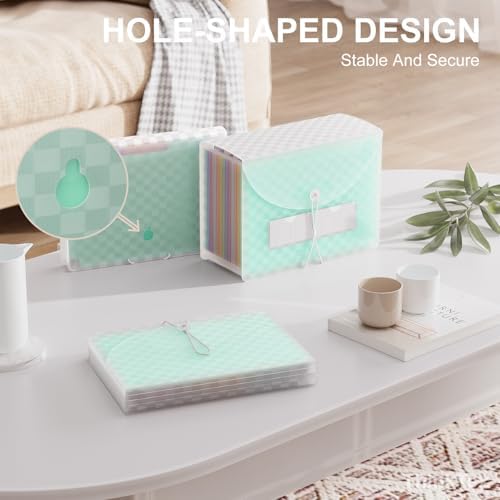 ThinkTex Accordion File Organizer, 26 Pockets Expanding File Folders,Green