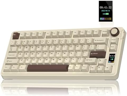 AULA S75 PRO Wireless Mechanical Gaming Keyboard with Screen&Knob, 80 Keys