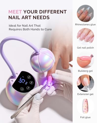 MelodySusie Gooseneck Cordless UV Nail Lamp P-ArtM2 Light for Nail Tips