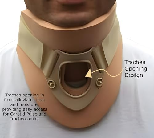 Alpha Medical Universal Philadelphia Cervical Neck Support Collar - Adjustable, Firm Foam Neck Brace with Tracheostomy Opening, Water-Resistant, Ideal for Injury Recovery & Rehabilitation