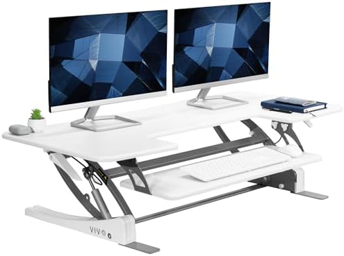 VIVO White 48 in Standing Desk Converter, DESK-V048VW