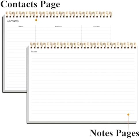 Weekly Productivity Planner - 8" x 11" Dashboard Desk Pad/Planner, Habit Tracker, Spiral Undated Weekly Planner for Office/School/Home, 54 Weeks, Black