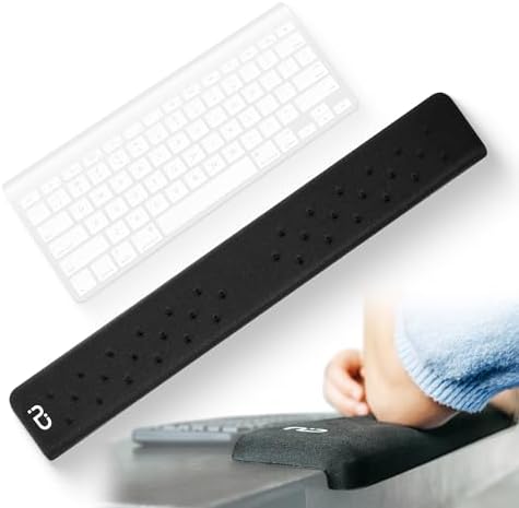 EdgeRest PostureUp L-Shaped Desk Long Wrist Rest Elbow, Forearm & Wrist Comfort Support for Table or Desk Edge, Non-Slip, Memory Foam Padding, Ergonomic Design for Work, Universal Fit, Black