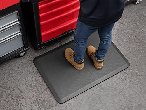 WeatherTech ComfortMat | 24" x 36" Anti-Fatigue Mat, 3/4" Thick, Slip Resistant, Easy to Clean, Bordered Pattern (Grey)