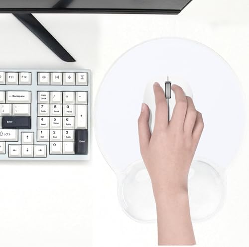 Gel Mouse Pad with Wrist Rest Ergonomic Clear Mousepad Support Pain Relief