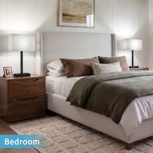 Touch Lamps for Nightstand Set of 2, Lamp for Bedroom Living Room with USB