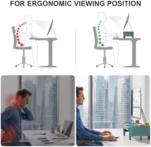 WALI Computer Monitor Stand with Storage and Pen Holder