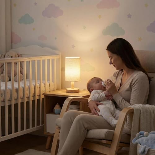 Touch Bedside Table Lamp with 3 Color Temperatures & Stepless Dimming
