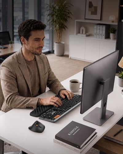 ProtoArc KP50 Ergonomic Wrist Rest for Keyboard with Lycra Surface, Black