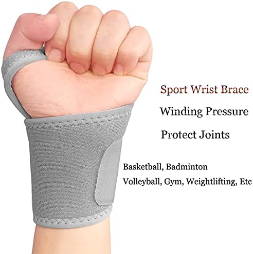 YUNYILAN Wrist Brace Wrist Wraps for Carpal Tunnel 2 Pack Wrist Brace Compression Straps Hand Support, Adjustable Wrist Support for Arthritis and Tendinitis, Joint Pain Relief (Gray)