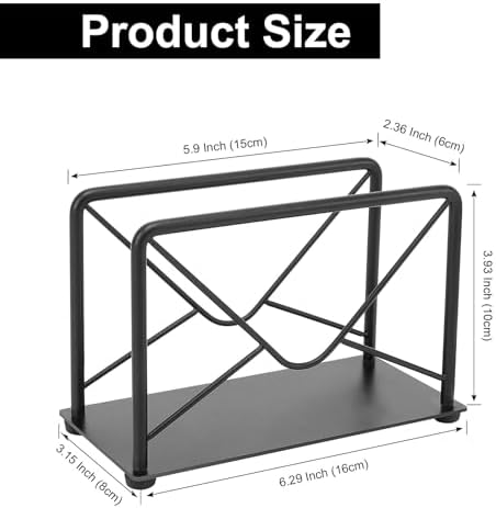 Modern Mail Holder for Home Office, Metal Letter Organizer Sorter for Desk, Cutout Mail Envelope Design, Bill Filling Paper Document Rack, Envelope Storage Rack with Metal Base