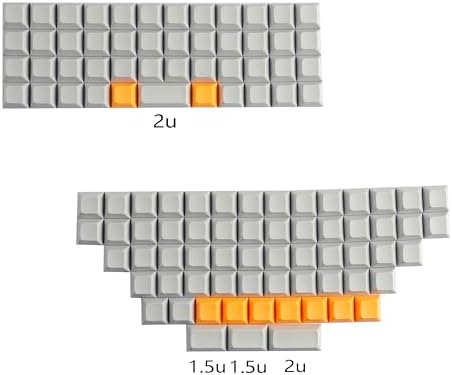 YMDK XDA DSA Blank Colorful PBT Keycaps Suitable for Ortholinear Layout MX Keyboard XD75 ID75 Split 36 Corne Split 46 Planck Preonic Niu40 (DSA 109)
