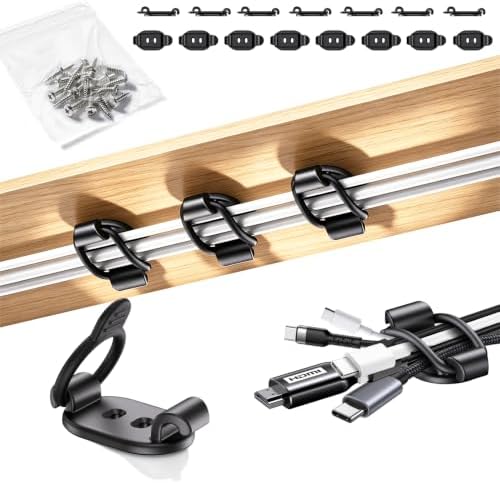 Adjustable Elastic Adhesive Cable Clips Wire Holder Cord Organizer 15 Pack