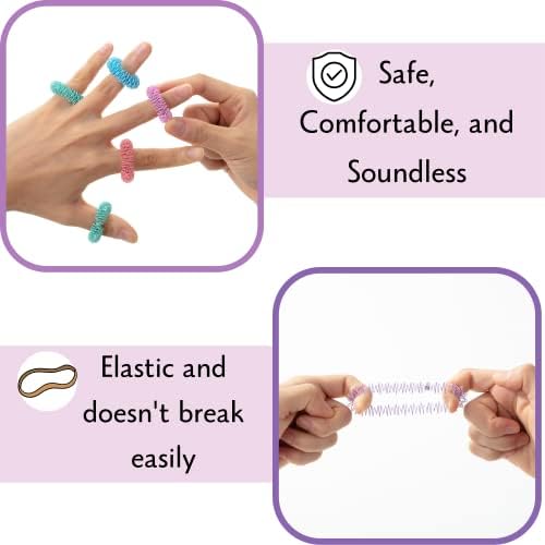 Mr. Pen- Spiky Sensory Rings, 10 Pack, Pastel Colors