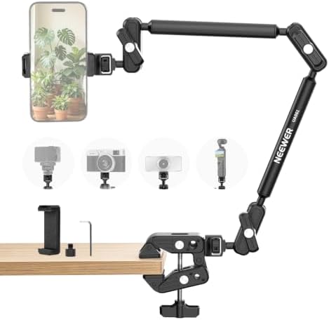 NEEWER Basics 55cm Desk Magic Arm Stand Mount with Super Clamp, UA061