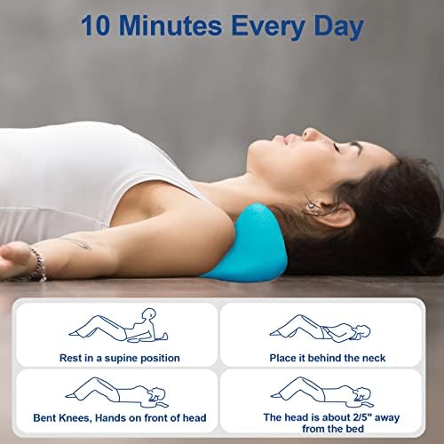 Cervical Neck Traction Device, Neck and Shoulder Relaxer, Cervical Traction Device, Neck Relaxer with Massage Nodes, Headache Relief