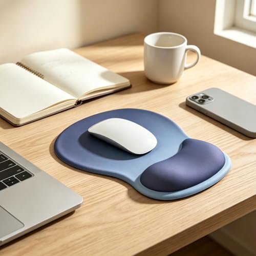EooCoo Mouse Pad with Gel Wrist Rest, Ergonomic Mousepad Wrist Alignment