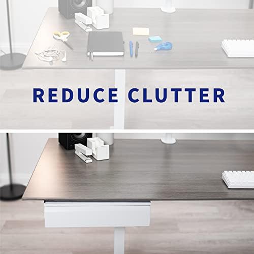 VIVO White 16 x 9 inch Under Desk Slide Out Drawer, DESK-AC03A-W