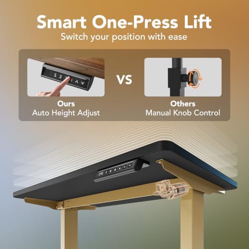 HUANUO 48x24 Inch Electric Standing Desk, Height Adjustable