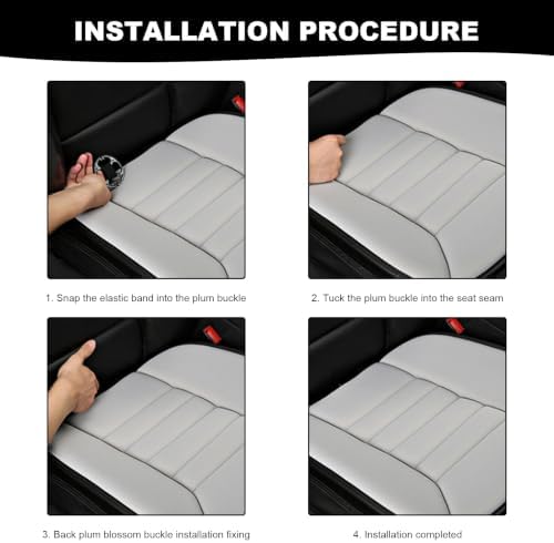 Car Seat Cushion, 1.2" Thick Comfort Memory Foam Auto Seat Pad with Non Slip Bottom, Breathable Driver Seats Pillow Pressure Relief Chair Cushion for Vehicle Office Home (Orange with Backrest)