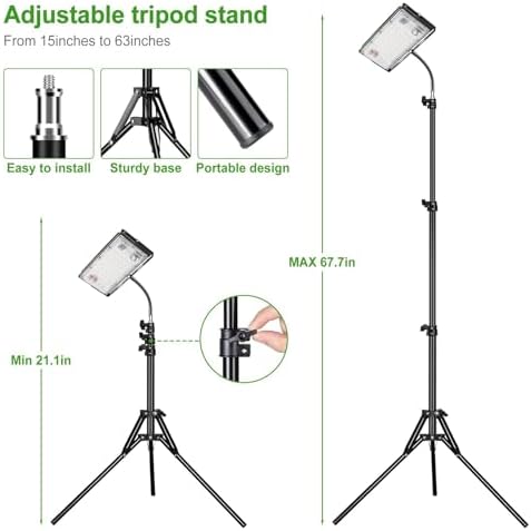 LBW Grow Light with Stand, Full Spectrum Floor Grow Light for Indoor Plants