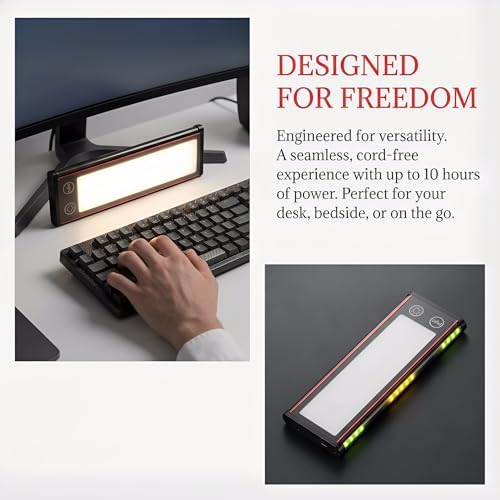 Light Bar Desk Lamp with Music Sync & RGB Ambient Lighting