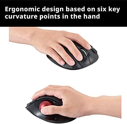 ELECOM EX-G Trackball Mouse, 2.4GHz USB Wireless, Ergonomic Design