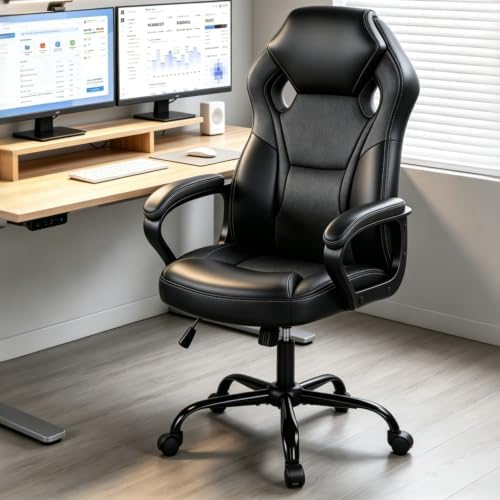 3 IN 1 Gaming Office Study Chair, Breathable Mesh Back Computer Desk Chair