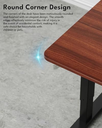 Electric Standing Desk, Gaming Desk, 48 x 24 Inch, Walnut