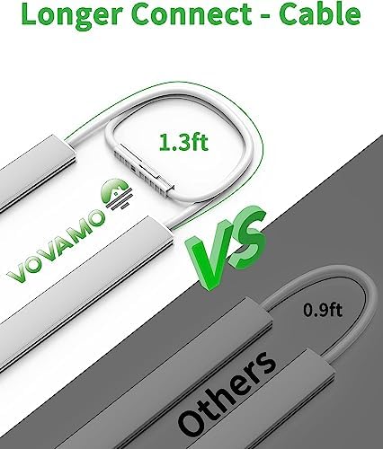 Under Cabinet Lighting Plug-in, Dimmable Under Counter Lights for Kitchen, 3pcs 12 Inch, Daylight White 4500K Linkable USB Led Light Strip, Wired Led Light Bar for Desk,Sink,Workbench