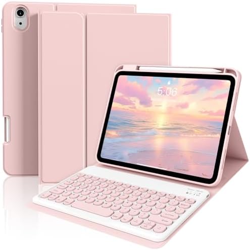 JKSML for iPad(A16) 11th/10th Generation Case with Keyboard, Round Key