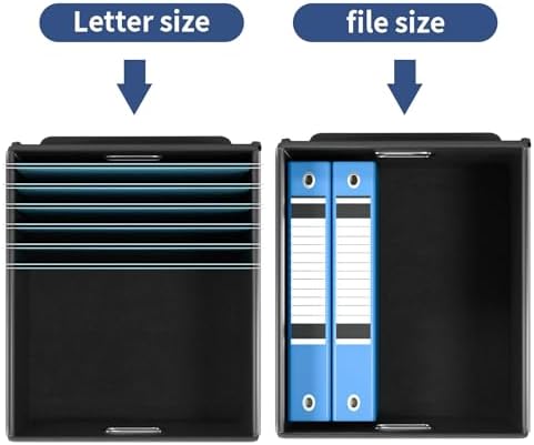 File Organizer Box with Lids, Collapsible File Folder Organizer