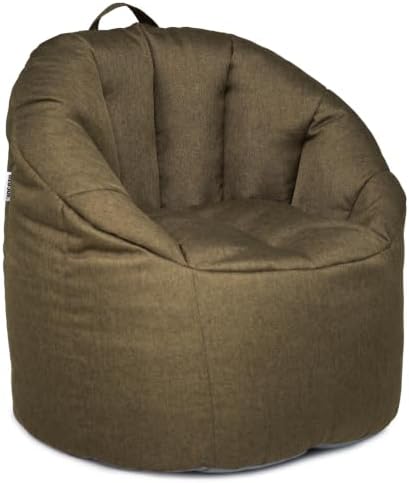 Big Joe Milano Lightweight Kids Bean Bag Chair, Dark Olive
